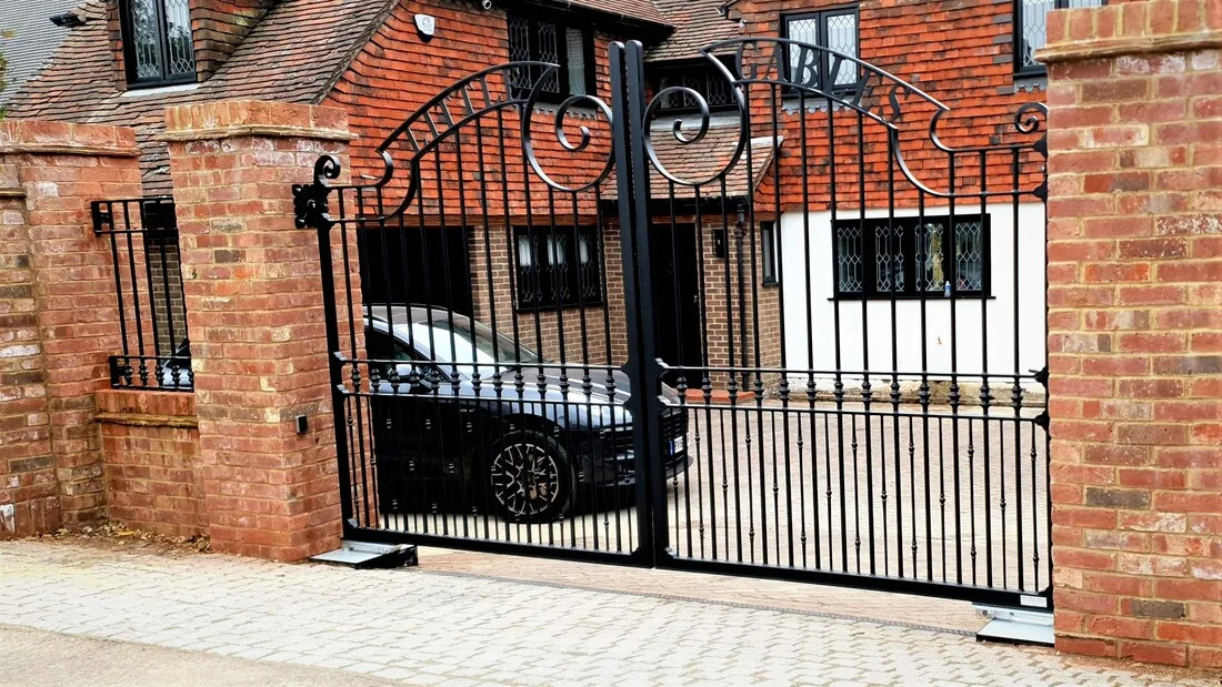 wrought iron entrance gates sussex orig