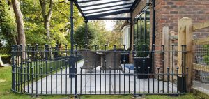 Made To Measure Garden Railings with pedestrian gate in Esher, Oxted, Horsham, Haywards Heath, Brighton, Sussex, Surrey, Kent and London