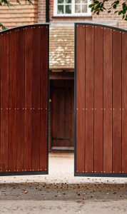 Automated Electric Timber driveway gates in Sussex, Surrey, Kent and London
