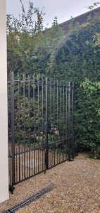 Made to Measure Lockable Double Pedestrian Gate with side panels in Esher, Oxted, Horsham, Haywards Heath, Brighton, Sussex, Surrey, Kent and London